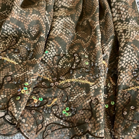 INC international concepts skirt 100% silk size 6 - Picture 6 of 9